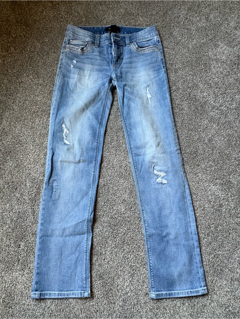 White House Black Market Light Blue Straight-Leg Jeans